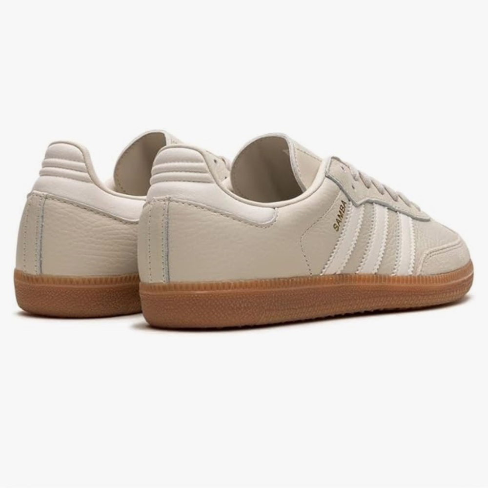 adidas Samba Sneakers in Cream with Gum Sole - Picture 3 of 10
